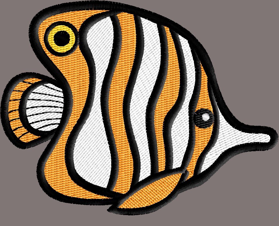 Mini Fish Machine Embroidery Design - 3 sizes - pets