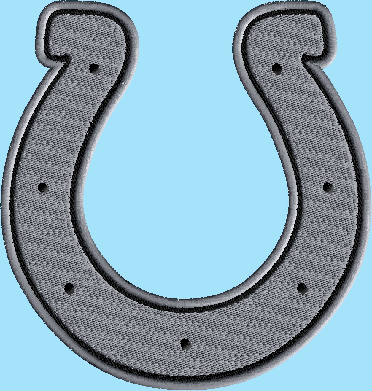 Lucky horseshoe machine embroidery design 2/3/4 inch instant download